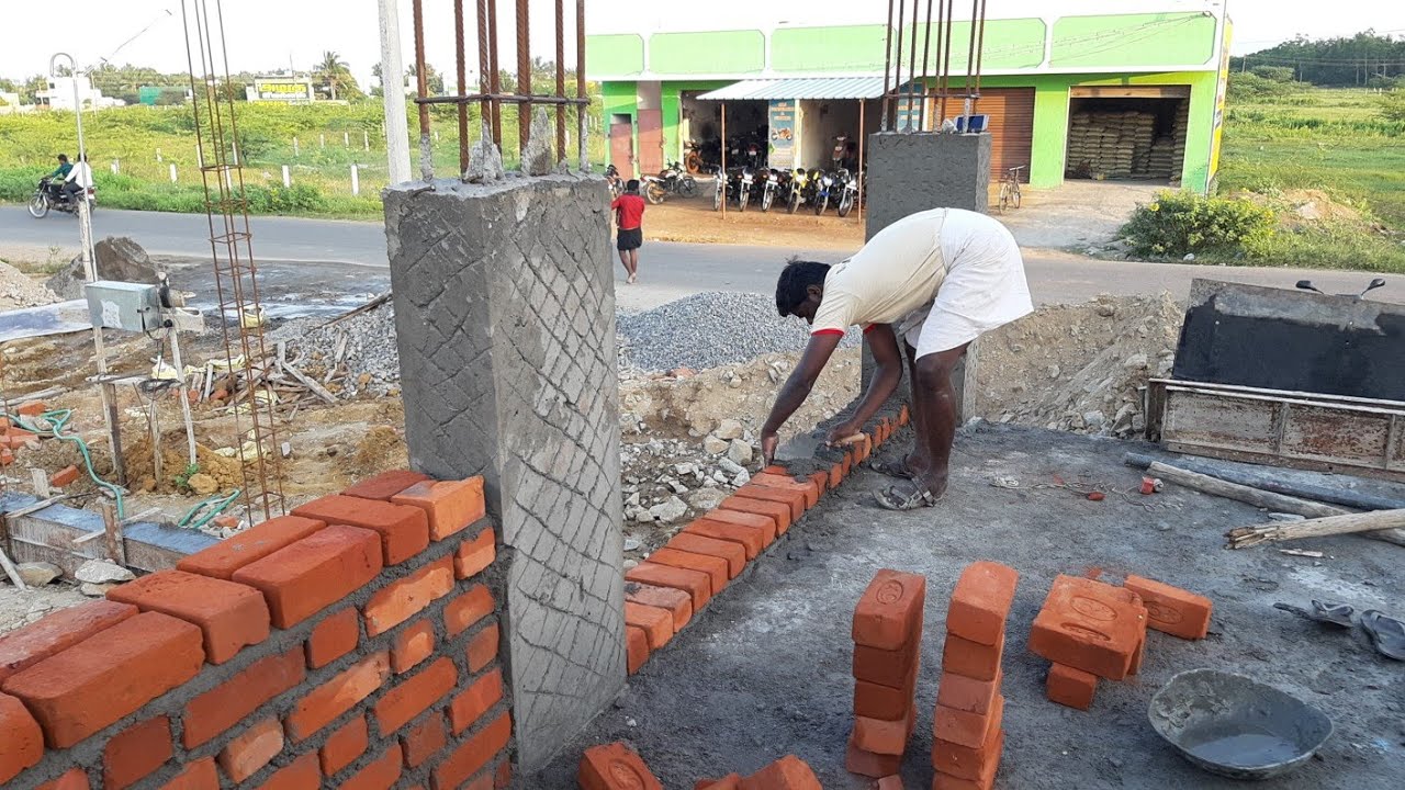Amazing Techniques-how to build brick wall easy and fastest construction-using by sand cement