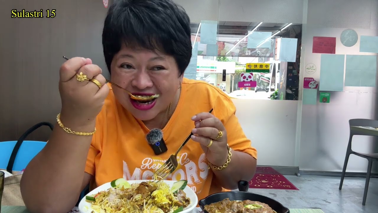 Nasi Briani Ayam made in India ‼️ Sulastri 15 Naksir Babang coki India 😎😁🥰,  Tkw Taiwan Liburan.