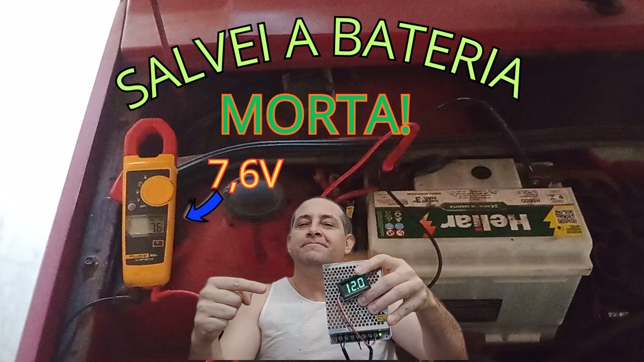 Fiz um Carregador de Bateria com Fonte 12V (O Segredo do Fio Fino)