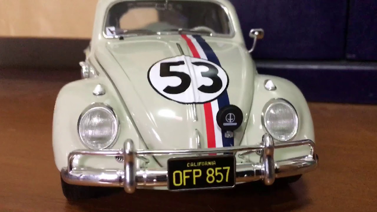 Hot wheels 1/18 scale diecast Herbie goes to Monte Carlo model review