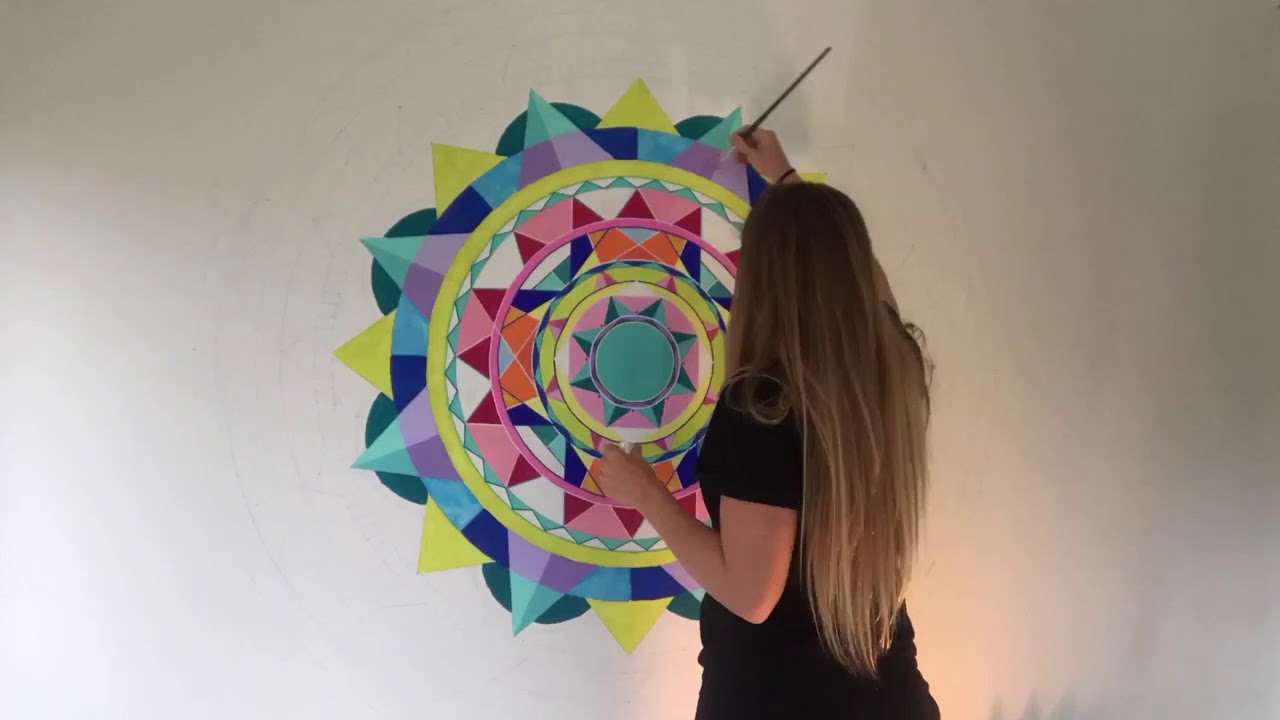 Mandala Mural Painting Timelapse