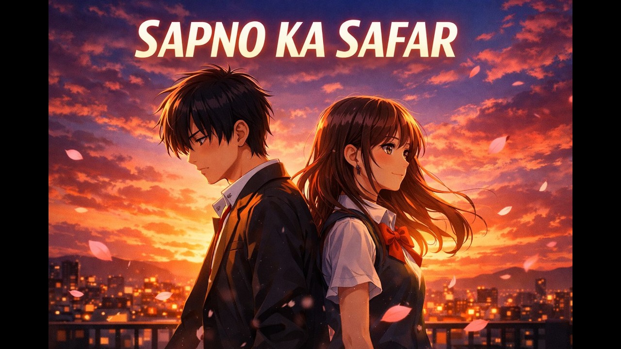 Sapno Ka Safar 💫 | Emotional Hindi Anime Song | Romantic Love Story
