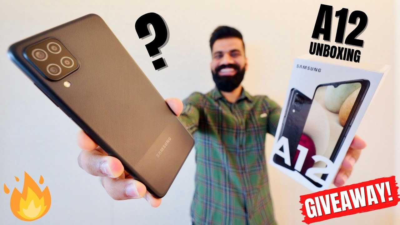 Samsung Galaxy A12 Unboxing & First Look | 48MP | 5000mAh | Giveaway🔥🔥🔥