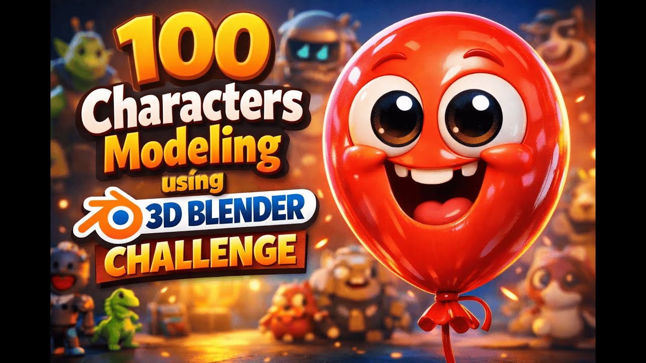 3/100: How to  make a character in blender 