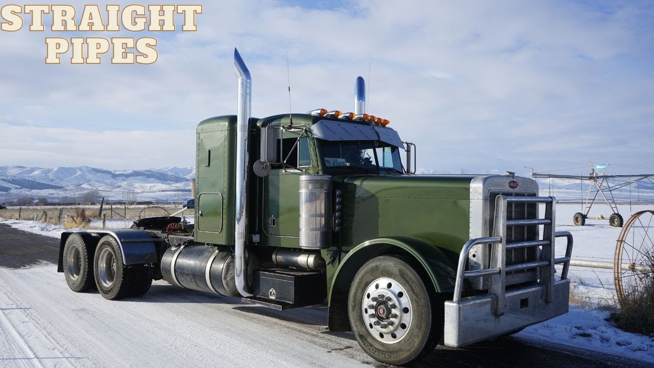 PETERBILT 379 7 INCH STRAIGHT PIPES - 379 build part 8 - 7 inch stacks install