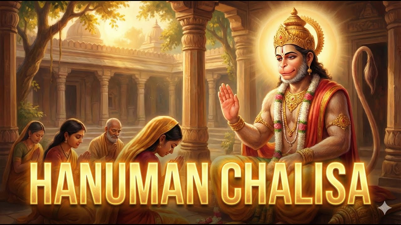 Hanuman Chalisa English Lyrics | AI Devotional Video for Focus, Discipline & Calm Mind