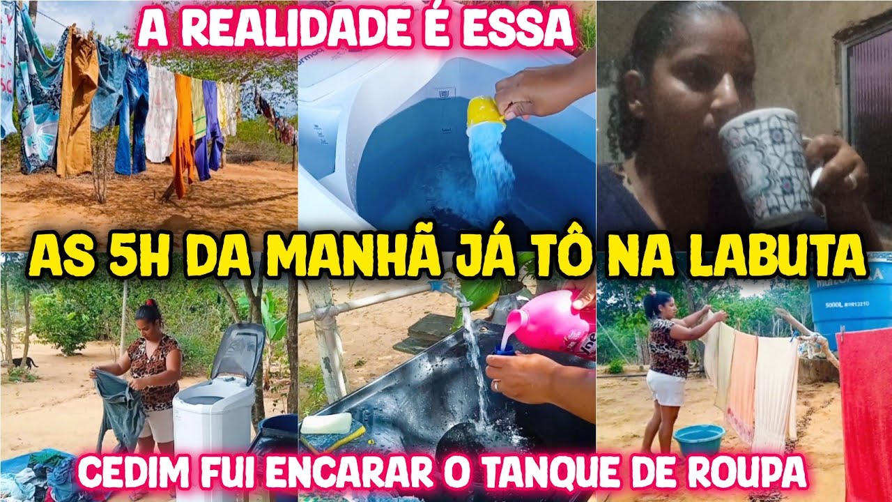ACORDEI 5h DA MANHÃ PRA ENCARAR O TANQUE DE ROUPA🤯 5 dias sem lavar/ ACÚMULO AO EXTREMO