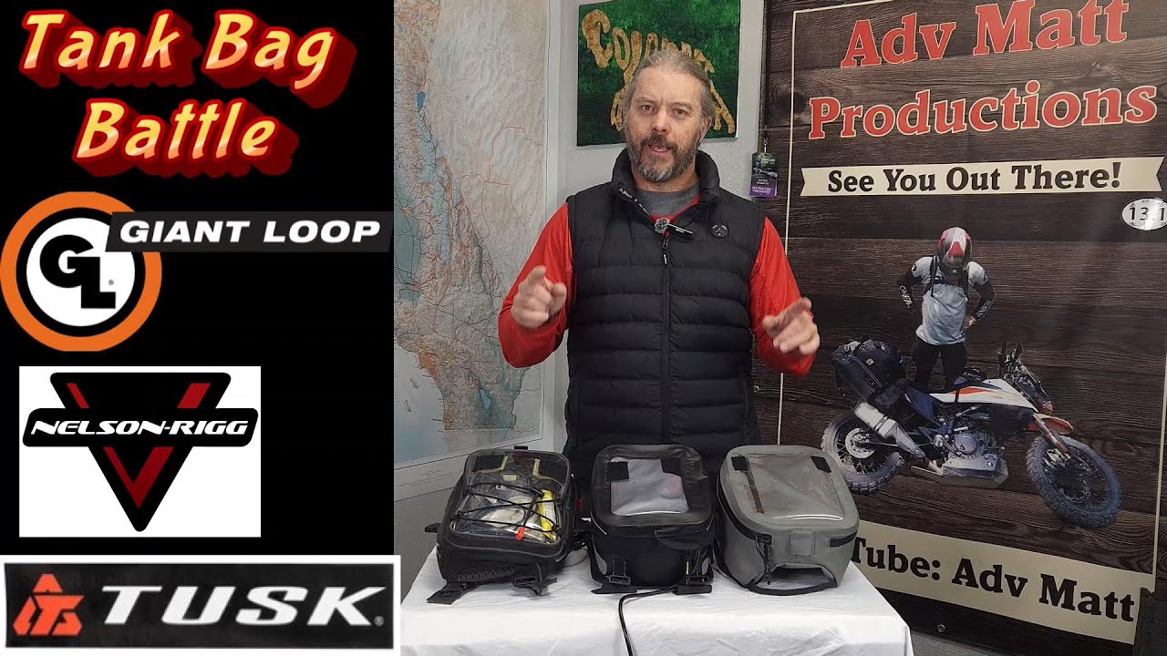 Tank Bag Battle - Giant Loop Fandango vs Nelson Rigg Hurricane vs Tusk Olympus
