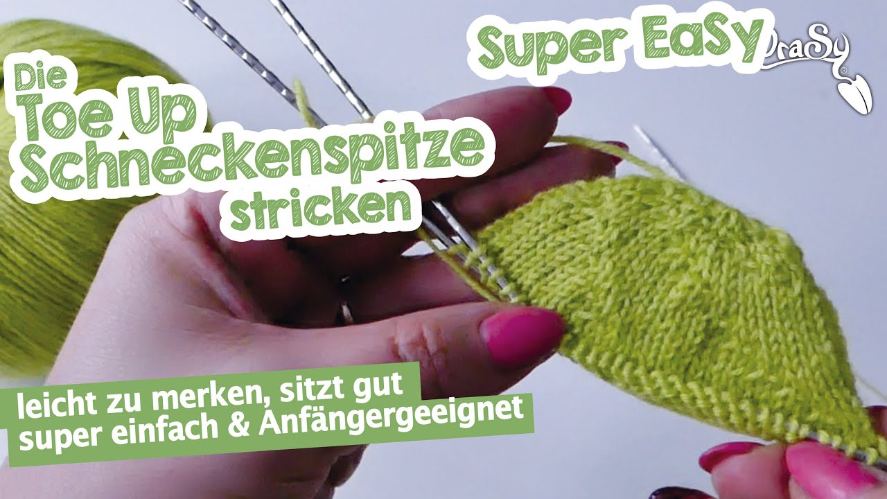 Die Toe Up Schneckenspitze #Sockenstricken #ToeupSocken #Anfänger