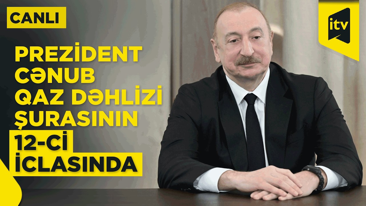 Prezidentin Cənub Qaz Dəhlizi Məşvərət Şurası çərçivəsində nazirlərin 12-ci iclasında çıxışı | Canlı