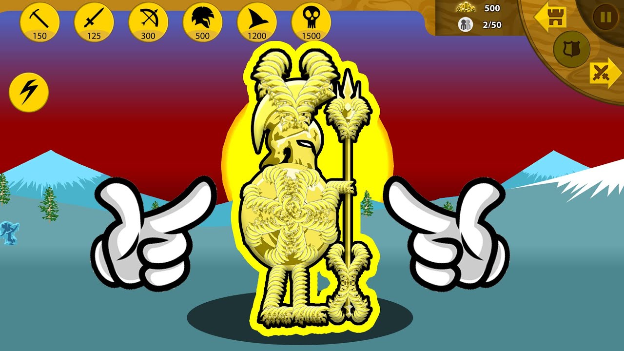 999 ARMY MIX SPEARTON GOLDEN MAX HEAD GOLD | STICK WAR LEGACY | KASUBUKTQ