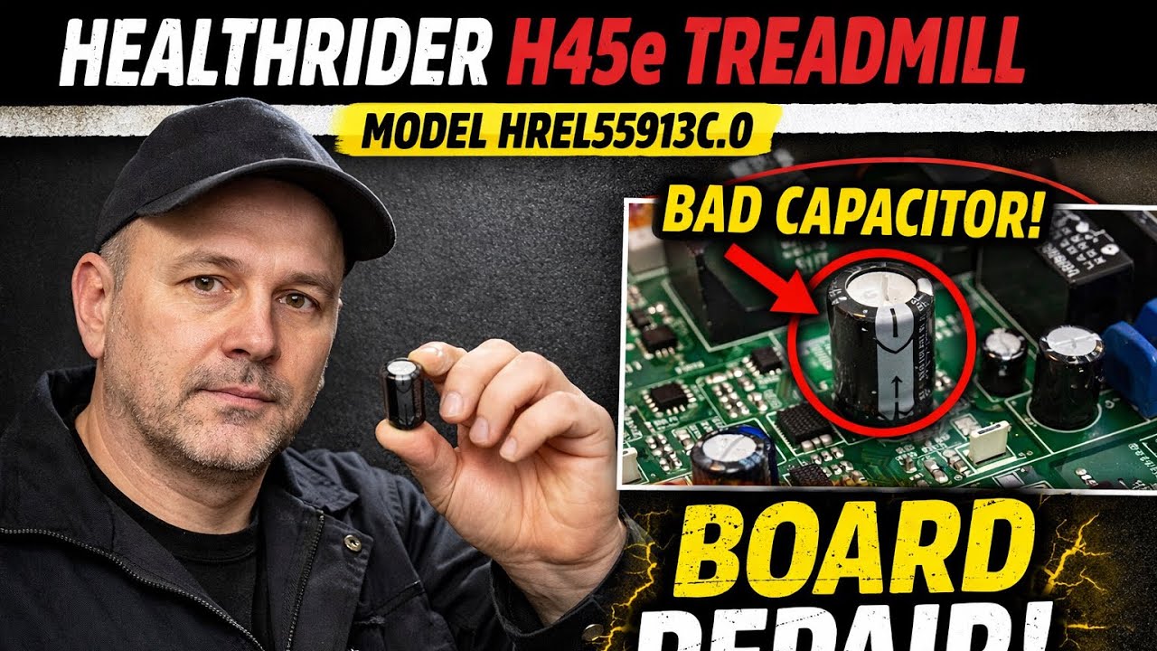 Ремонт платы управления беговой дорожки HealthRider H45e | Обнаружен неисправный конденсатор | Мо...