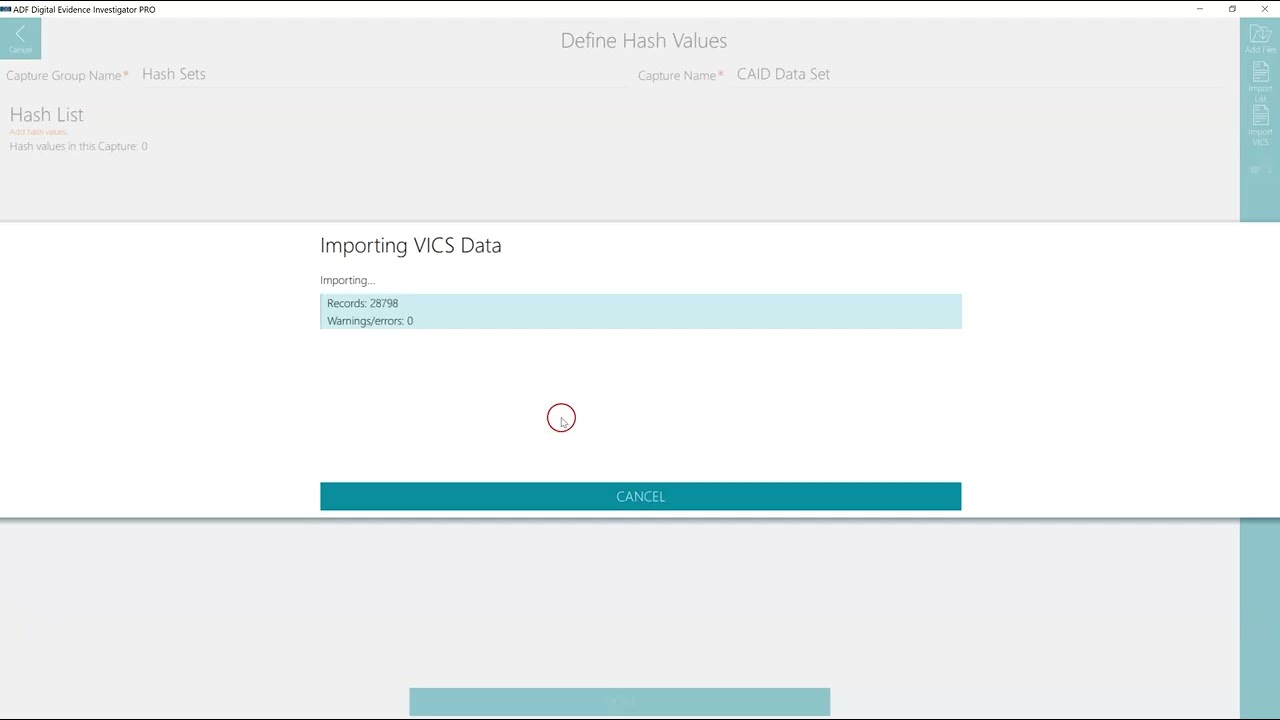 How to Add CAID Hash Set Data to an ADF Search Profile