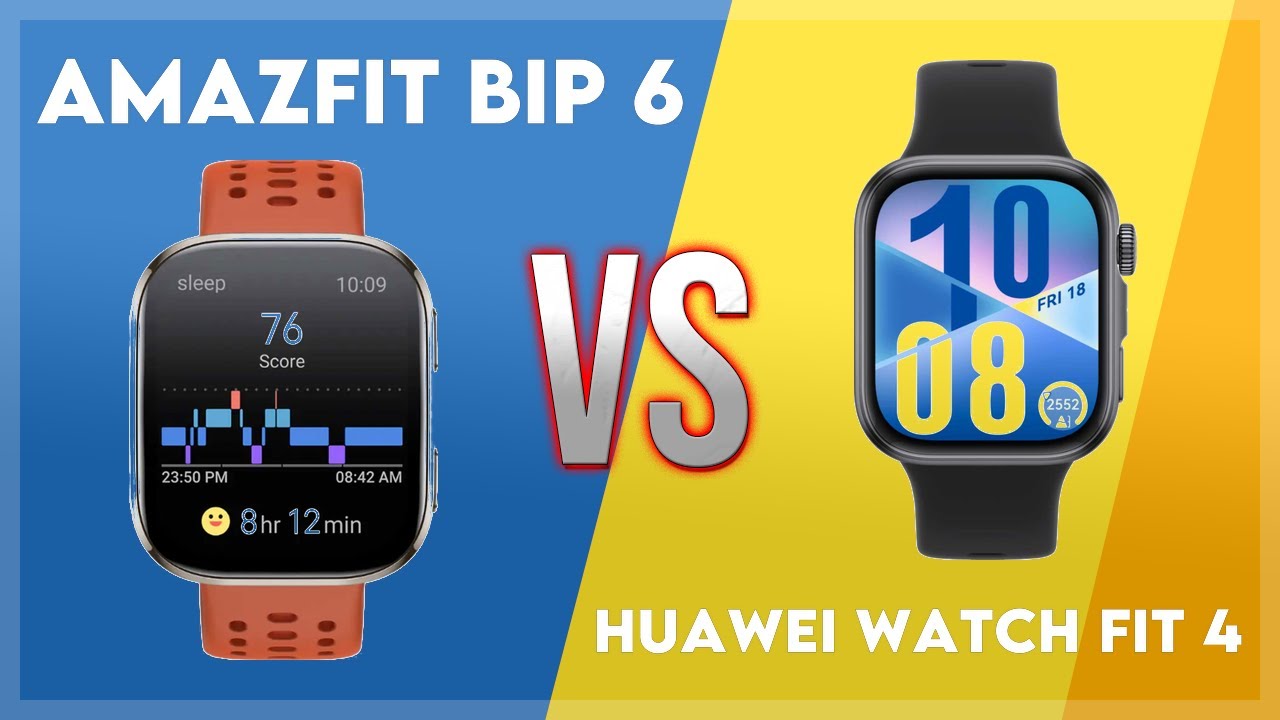 Amazfit Bip 6 vs Huawei Watch Fit 4 Comparison