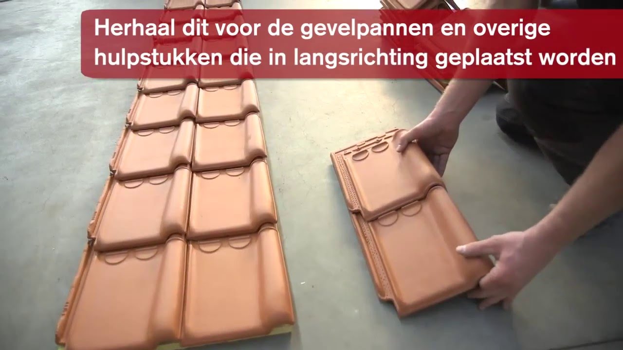 Verwerkingsadvies wienerberger kleidakpannen : 1. Plaatsing dakpannen