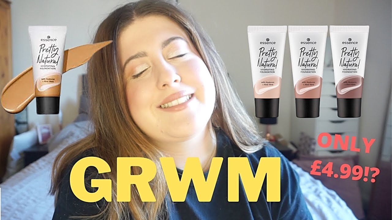 TESTING THE NEW ESSENCE PRETTY NATURAL FOUNDATION| GRWM