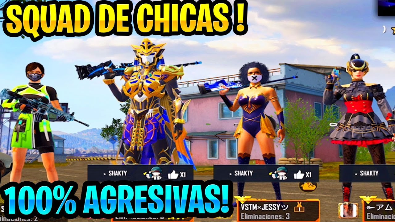 SQUAD DE CHICAS AGRESIVAS en PUBG MOBILE!!