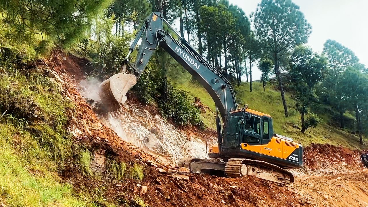The World's Hardest Job: Skillful Excavator Operator vs. Mountains | Excavator Planet
