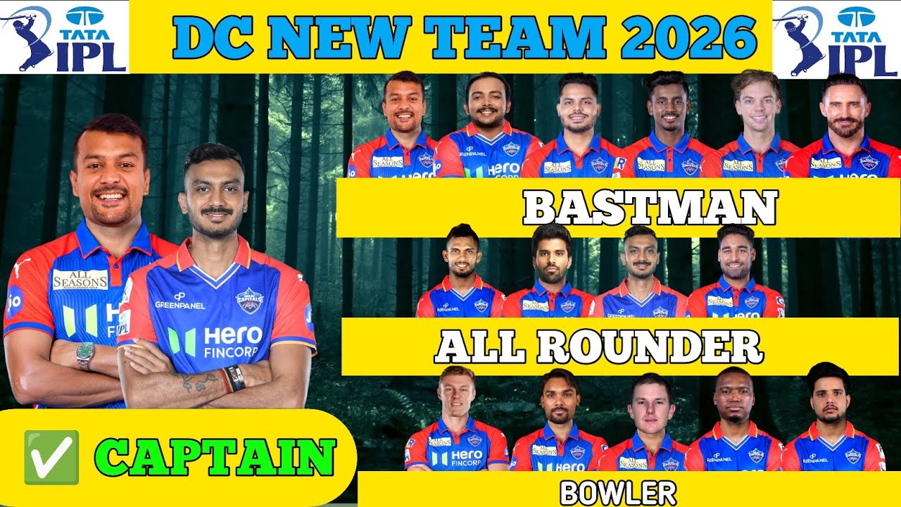 IPL 2026 | Delhi Capitals Full Squad | DC New Squad 2026 | DC Team Players List 2026
