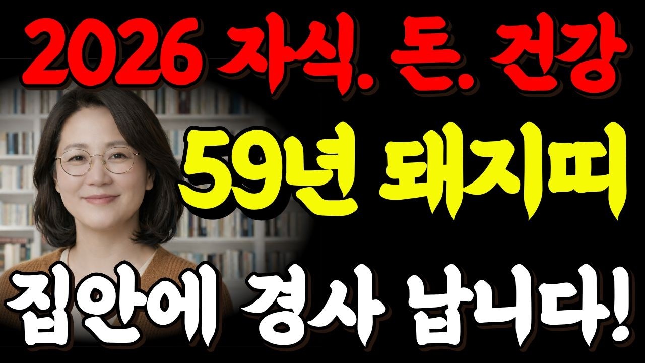 ✨자식. 돈 .건강 완전히 뒤집힌다.2026년 59년 돼지띠✨ #59년돼지띠 #59년자식운 #59년 재물운 #59년 건강운 #59년돼지띠 신년운세 #59년 돼지띠 2026신년운세