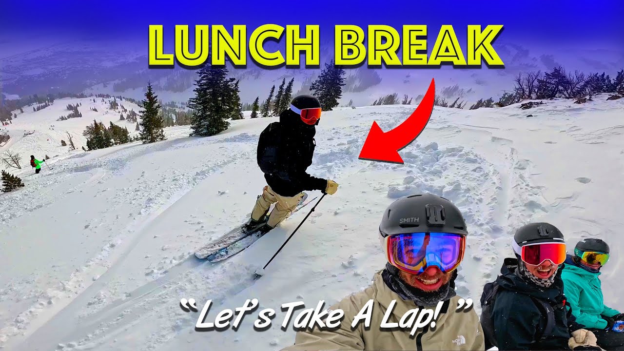 Laps on a lunch break at Jackson Hole with Griffin Dunne. #skiing #powder #POV #ski