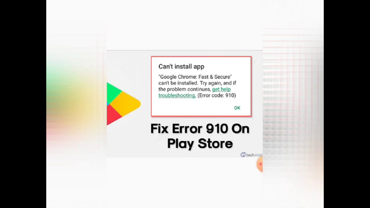 Play store 'Error code:910' Problem fixed!!!!