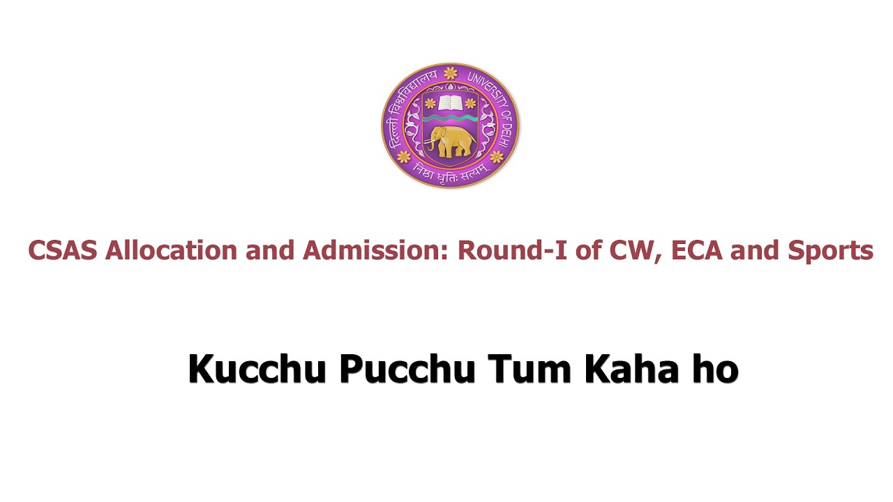 DU CSAS UG 2026 Round-I of CW ,ECA and Sports Result & Cutoff Out | How to Check | Step By Step