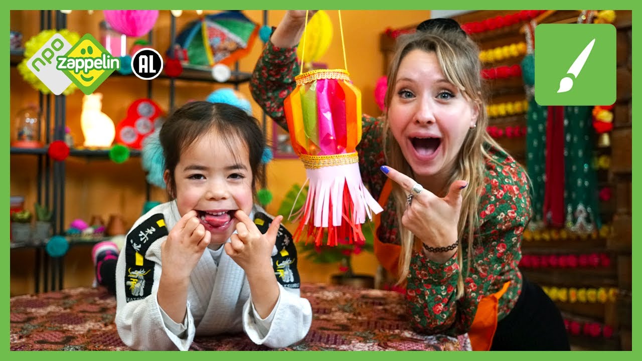 Lampionnetje knutselen | HOLI 🎉 KNUTSELFEEST | NPO Zappelin
