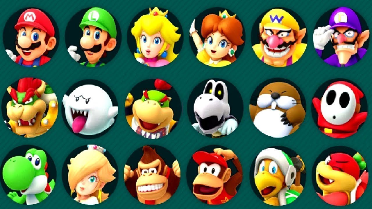 Super Mario Party - All Characters