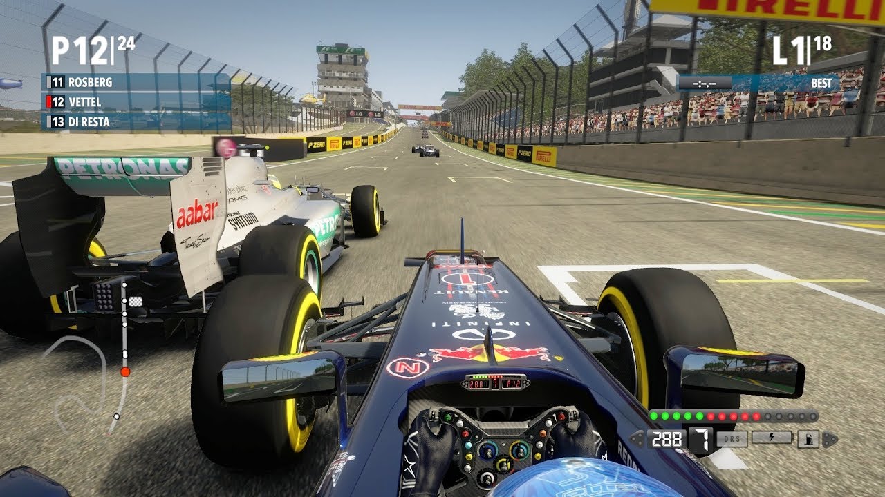 F1 2012 - Brazilian GP - Sebastian Vettel, Red Bull - Gameplay