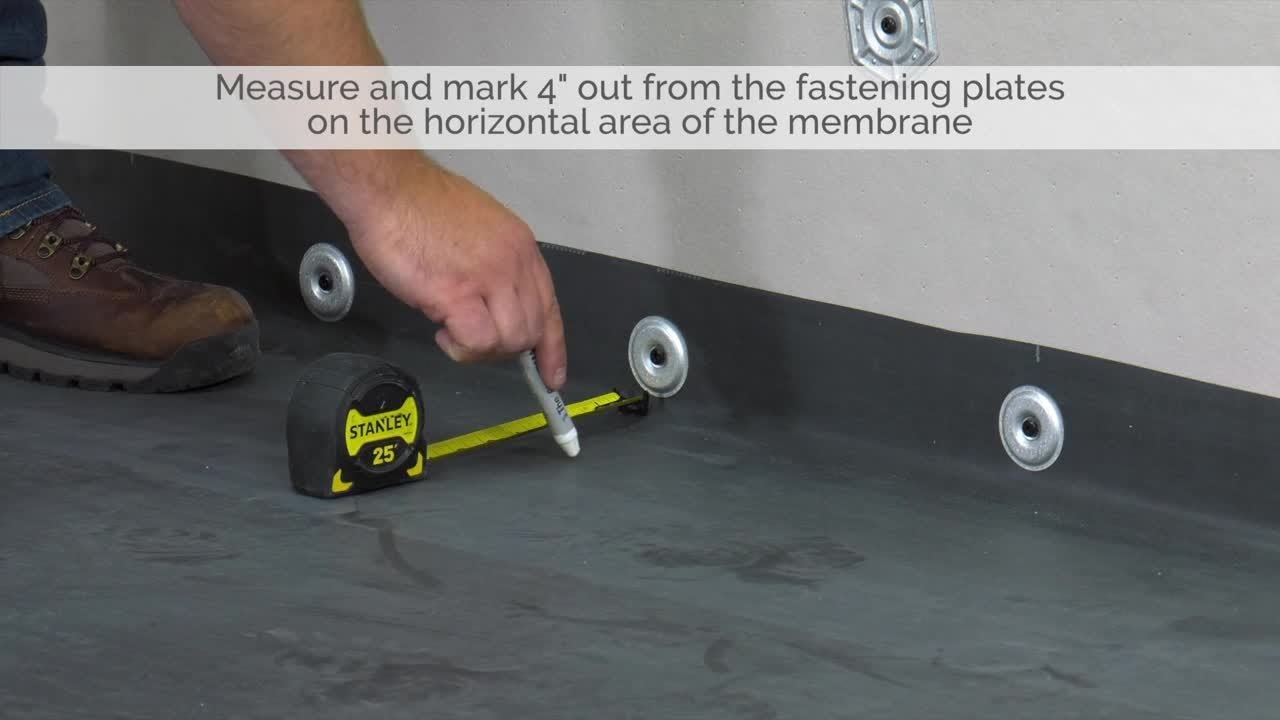 SAT EPDM Details - Parapet/Curb Flashing with Regular EPDM Flashing (SAT-12C)