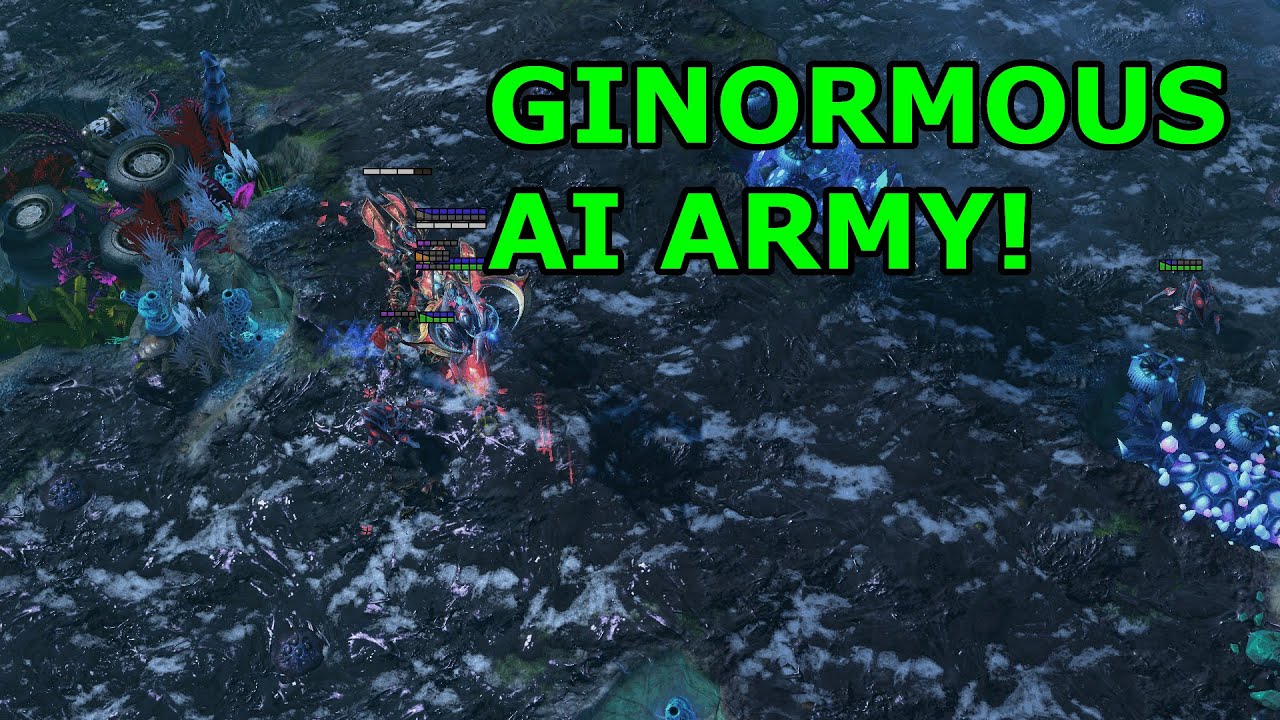70,000 APM GIANT ARMY - Sharkbot vs Dysnomia - Starcraft 2 AI