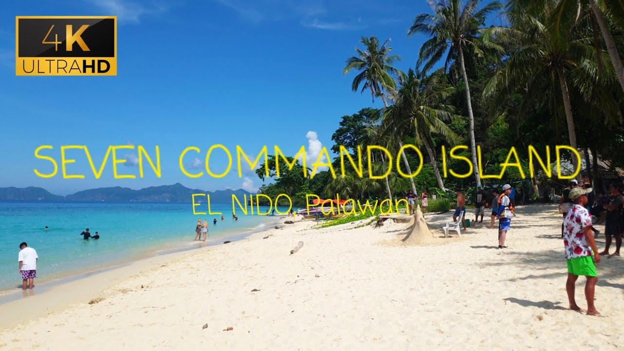4K | SEVEN COMMANDO BEACH WALKING TOUR - EL NIDO PALAWAN 2022 | DJI OM 5