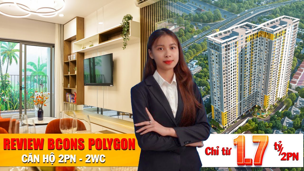 Review Nh&agrave; Mẫu Căn Hộ Bcons Polygon An B&igrave;nh - Gi&aacute; 1,7 Tỷ/Căn 2 PN C&oacute; Thiệt Kh&ocirc;ng? | Mua Căn Hộ