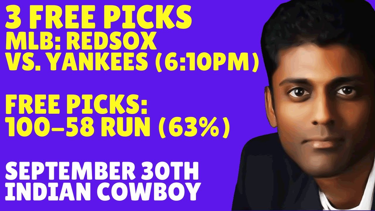 Tuesday MLB Baseball Picks Predictions & Best Bets 09/30/2025 Indian Cowboy Picks Predictions Bets