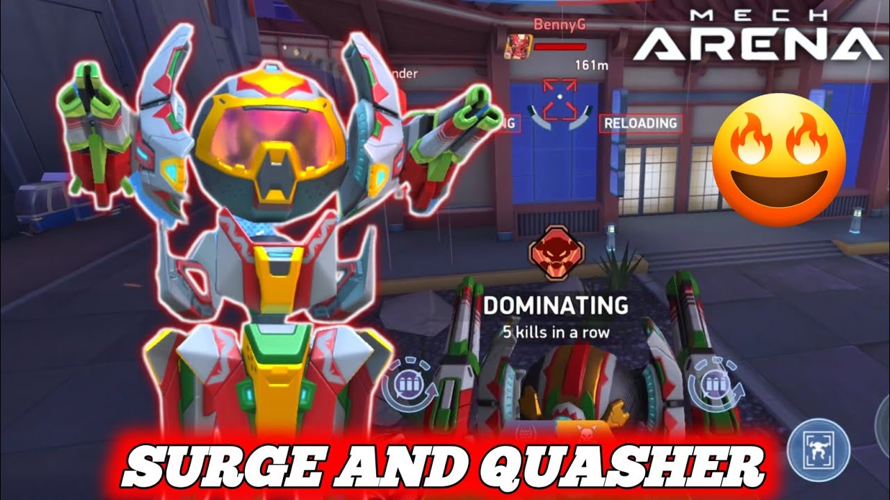 Surge and Quasher: The Ultimate Killer Build - Mech Arena 