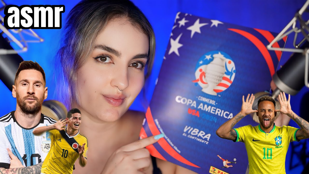 asmr LLENANDO el ÁLBUM de la COPA AMÉRICA 2024