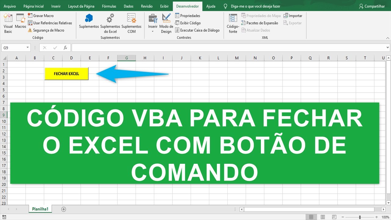 FECHAR EXCEL e SALVAR PLANILHA via VBA - BOTÃO na PLANILHA - Super Fácil