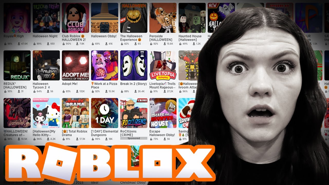 Playing Spooky Roblox Games for Halloween!