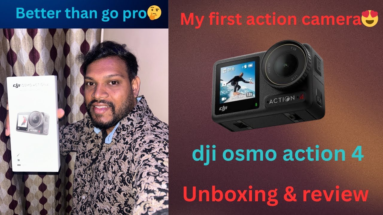 My first action camera😍 dji osmo action 4📸unboxing & review✌🏻@Buddhistriderswapz 