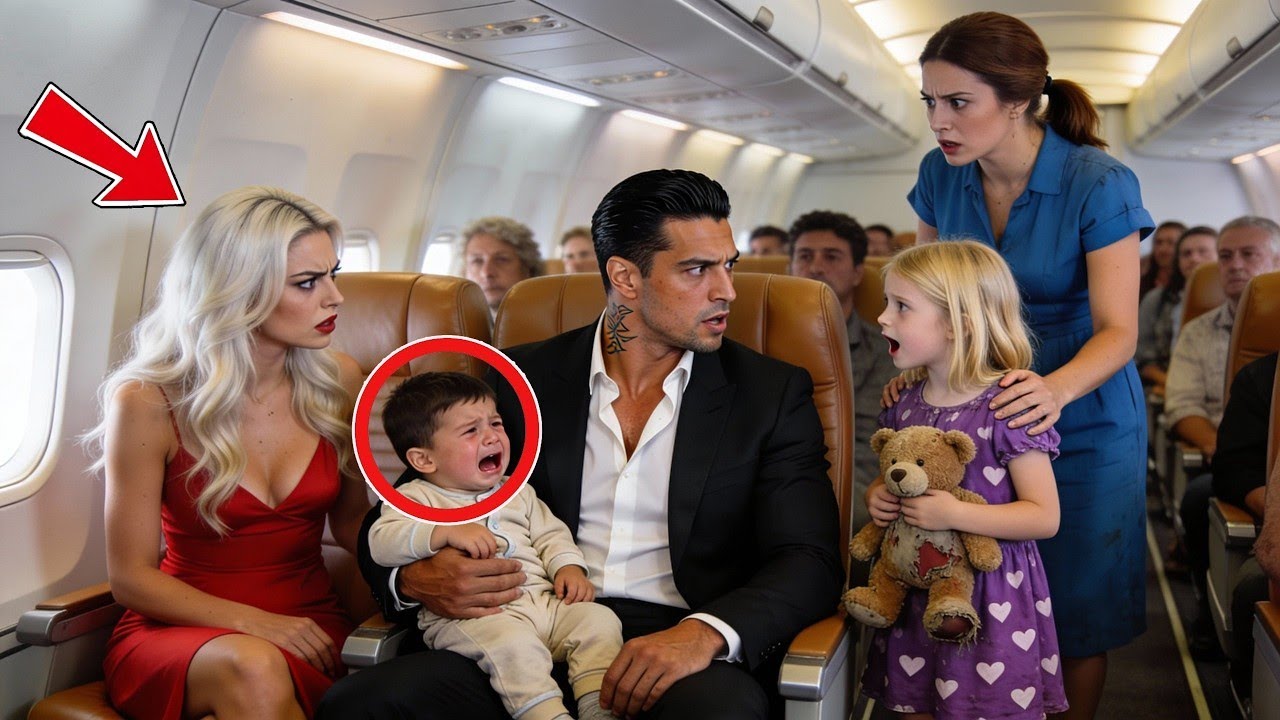 El Hijo del Jefe de la Mafia Gritaba en el Avión — Hasta que una Madre Soltera se Acercó