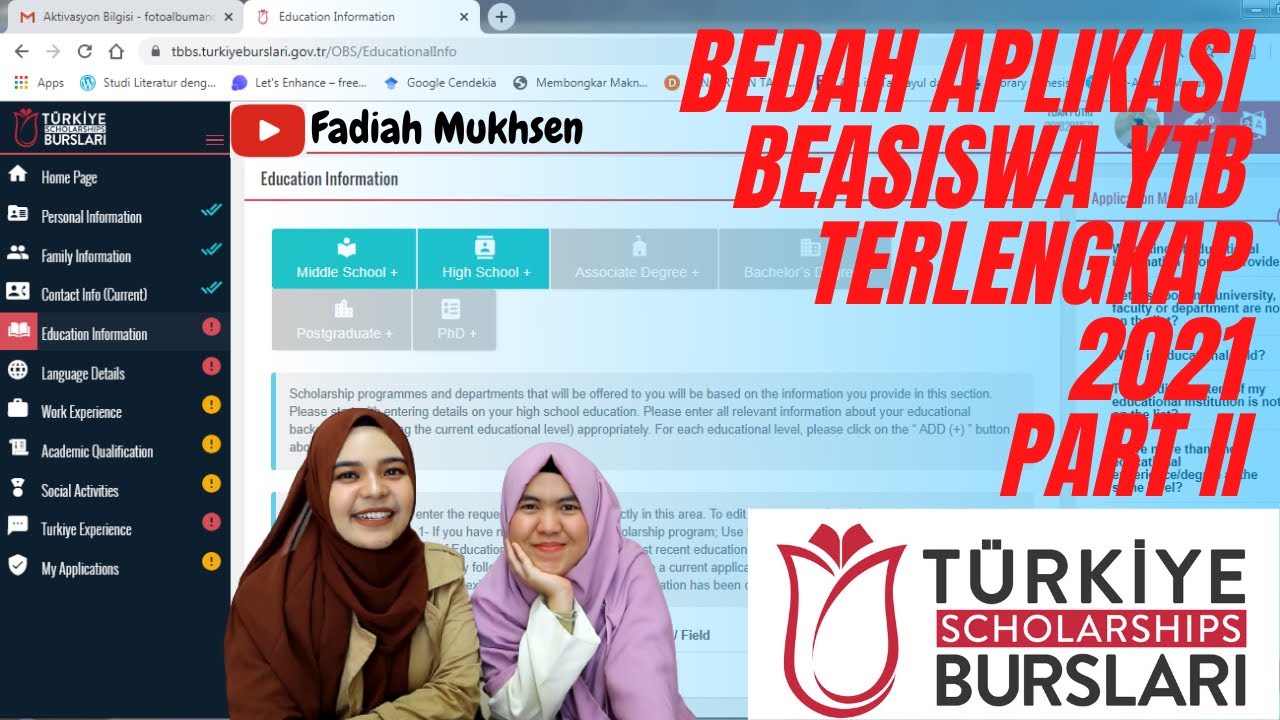 Cara Mengisi Aplikasi Beasiswa Turkiye Burslari -Bedah Aplikasi Beasiswa YTB-EPS VII Part 2 (II/III)