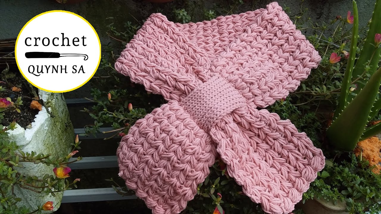 How to crochet scarf ❄️ Hướng dẫn móc khăn len ❄️