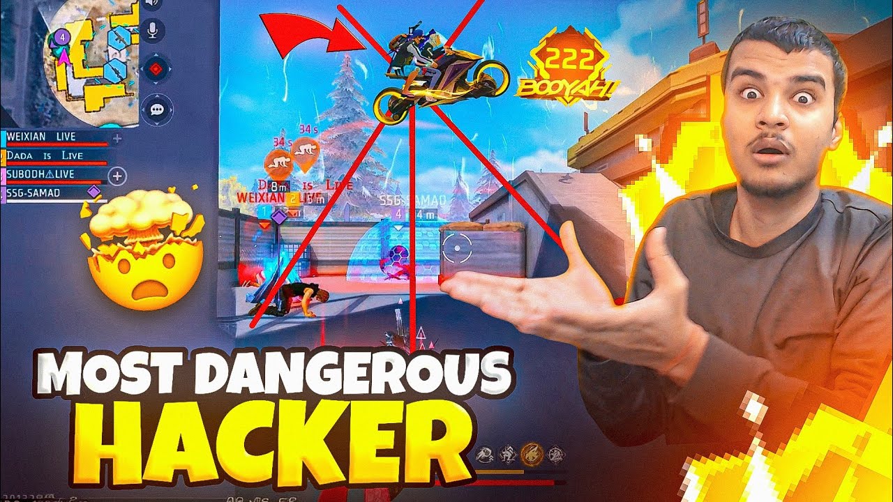 MOST DANGEROUS हवा में उड़ने वाला HACKER  aa Gaya WITH 999 STREAK 😨  NEW WORLD RECORD 👽 FREE FIRE 🔥