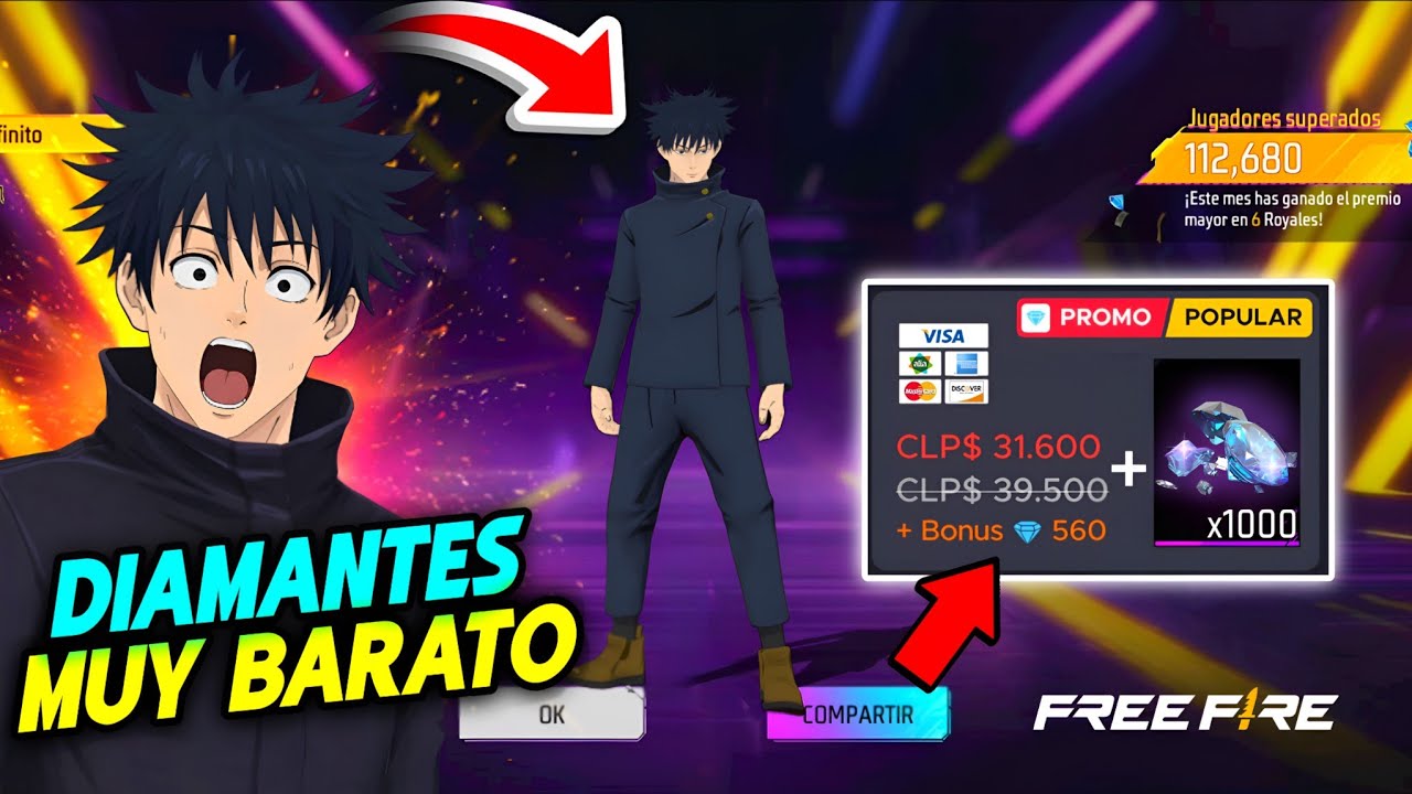 COMO COMPRAR DIAMANTES BARATOS EN PAGO STORE FREE FIRE | COMO SACAR A FUSHIGURO CON POCOS DIAMANTES