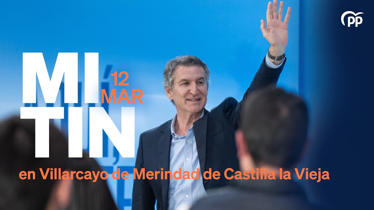 Feijóo interviene en un mitin en Villarcayo de Merindad de Castilla la Vieja
