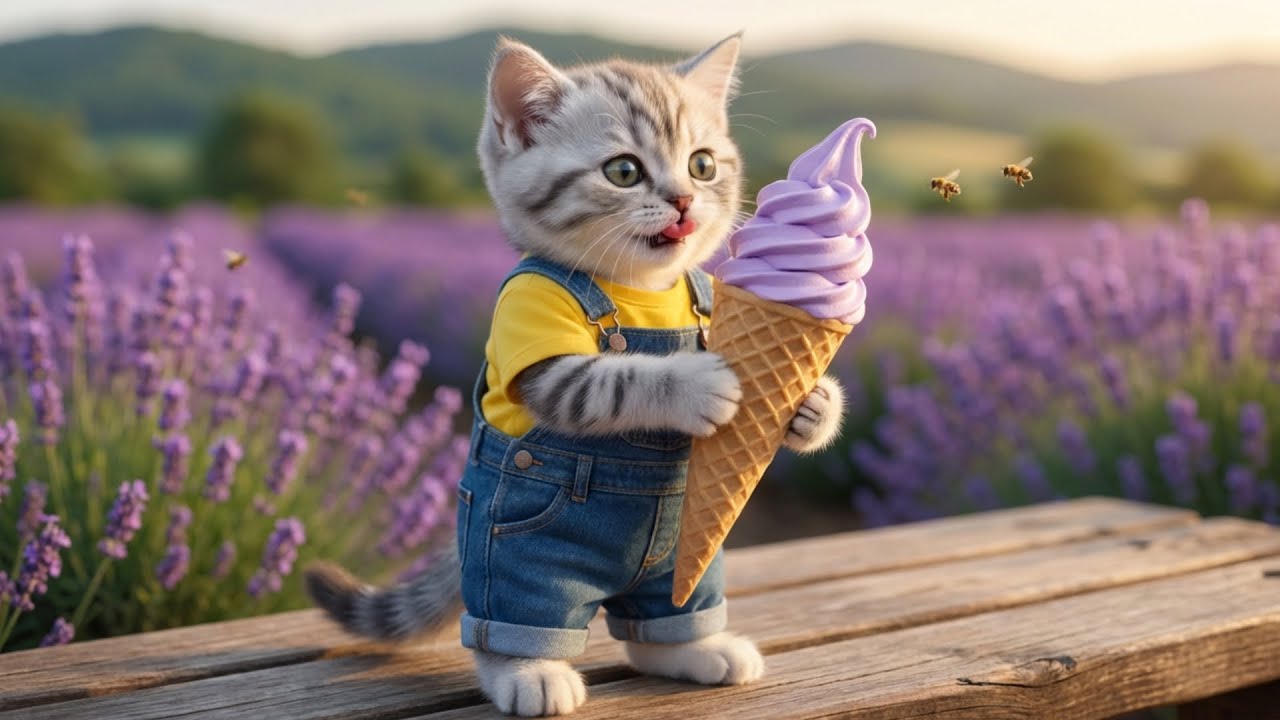 北の大地へGO!!北海道で紫のラベンダー畑を眺める!!ねこの一日に密着🐱💜