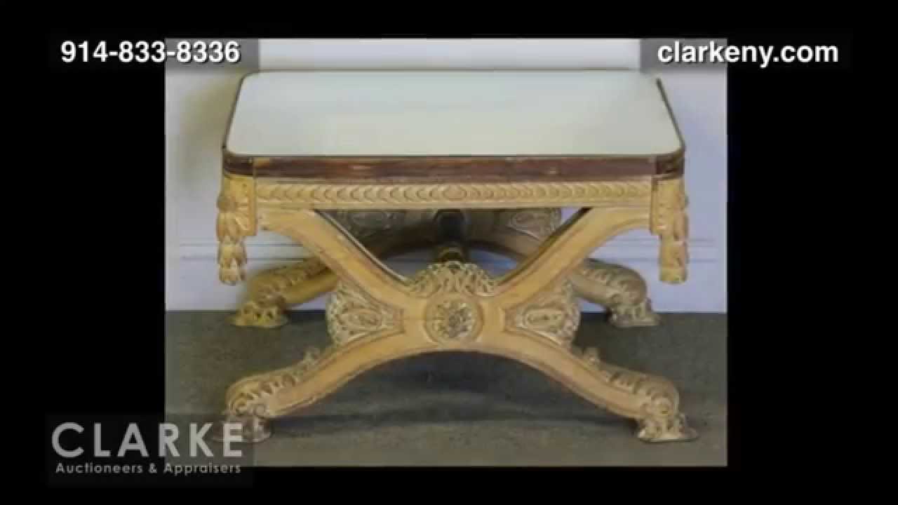 Rare Furniture | Neoclassical Style Bench (as Table) | From a Mamaroneck NY Home