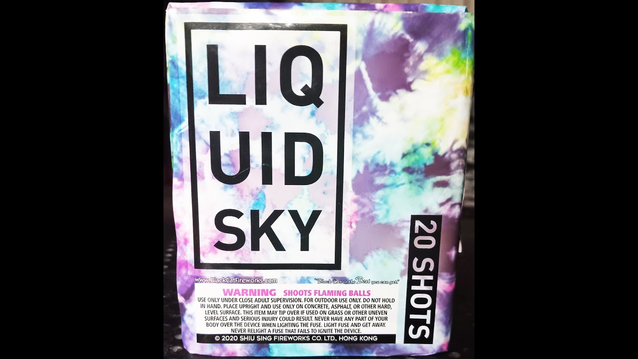 LIQUID SKY BY (BLACK CAT FIREWORKS) 20 SHOT 200 GRAM