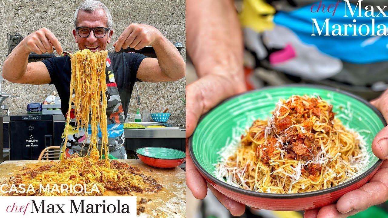 PASTA MACCHERONCINI DI CAMPOFILONE AL RAGU’ DI CARNE | Ricetta Tradizionale di Chef Max Mariola